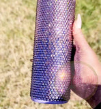 Purple Amethyst & Tanzanite Ombré (Glass) Rhinestone Tumbler
