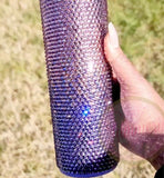 Purple Amethyst & Tanzanite Ombré (Glass) Rhinestone Tumbler