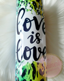 Love is Love Rainbow Cheetah Stainless Steel Tumbler