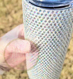 Shimmerin' Silver Holographic Bling Tumbler